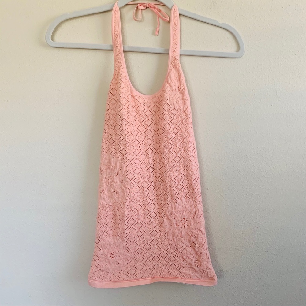 Free People Intimately Honey Floral Peach Halter